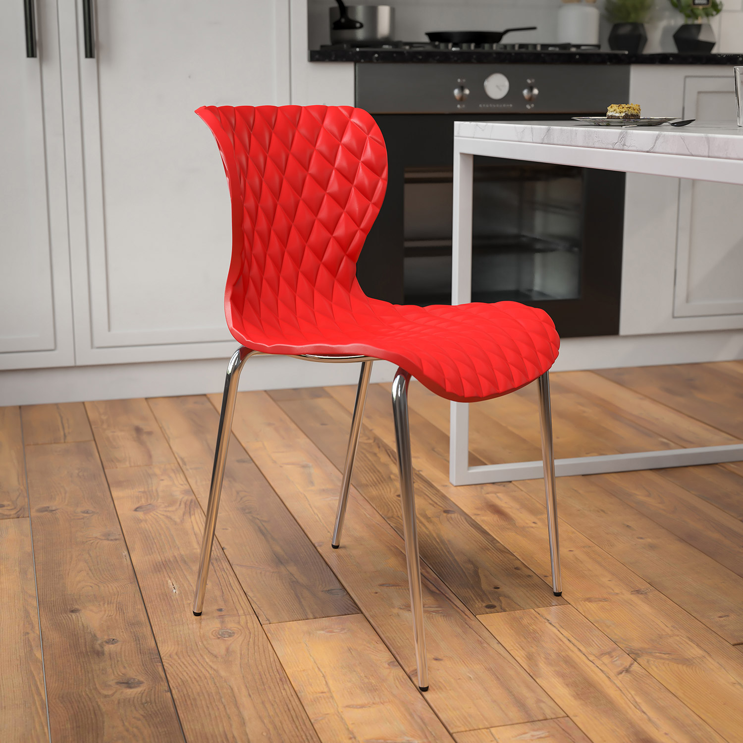 BLNK Lowell Plastic Contemporary Design Stack Chair