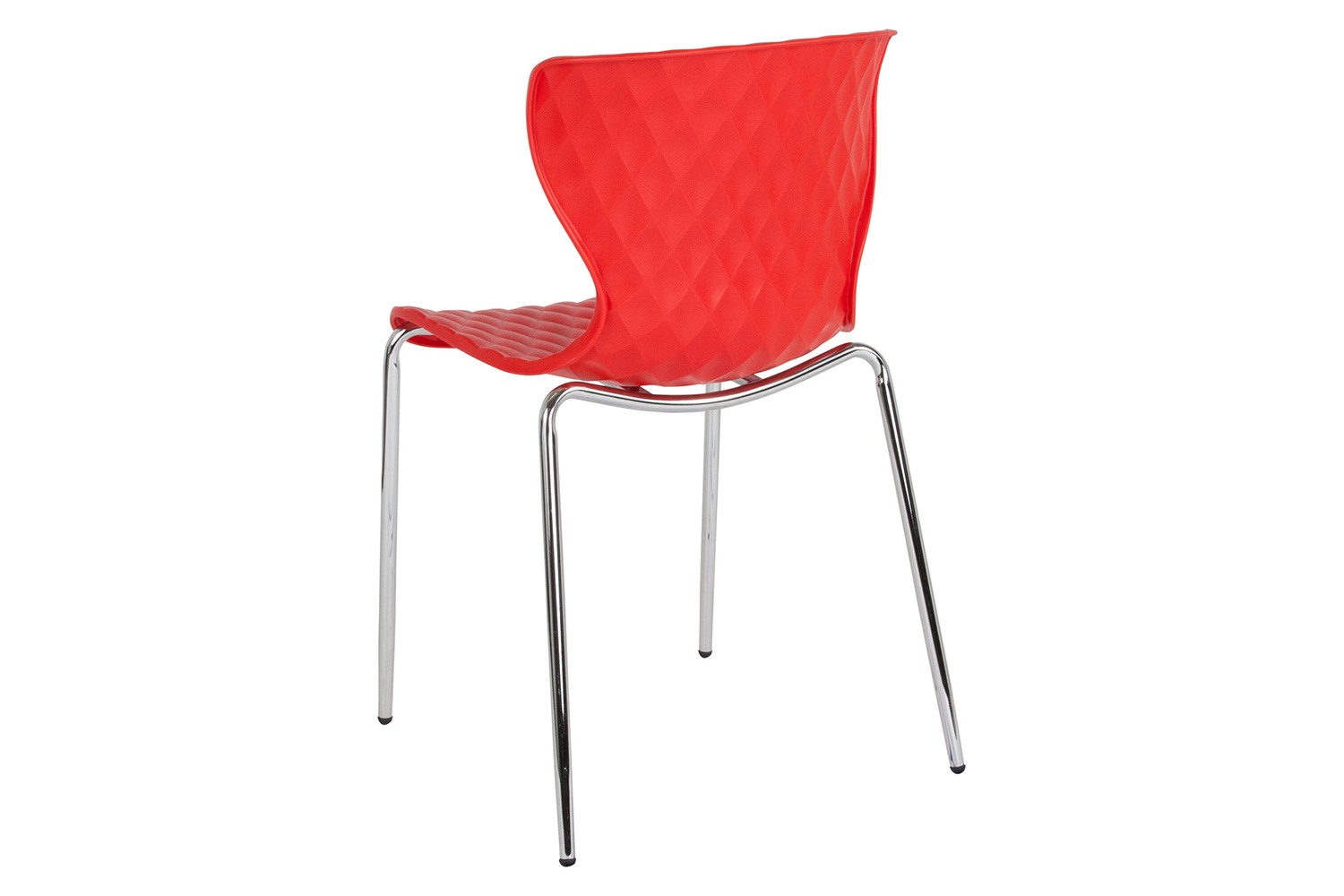 BLNK Lowell Plastic Contemporary Design Stack Chair - Red