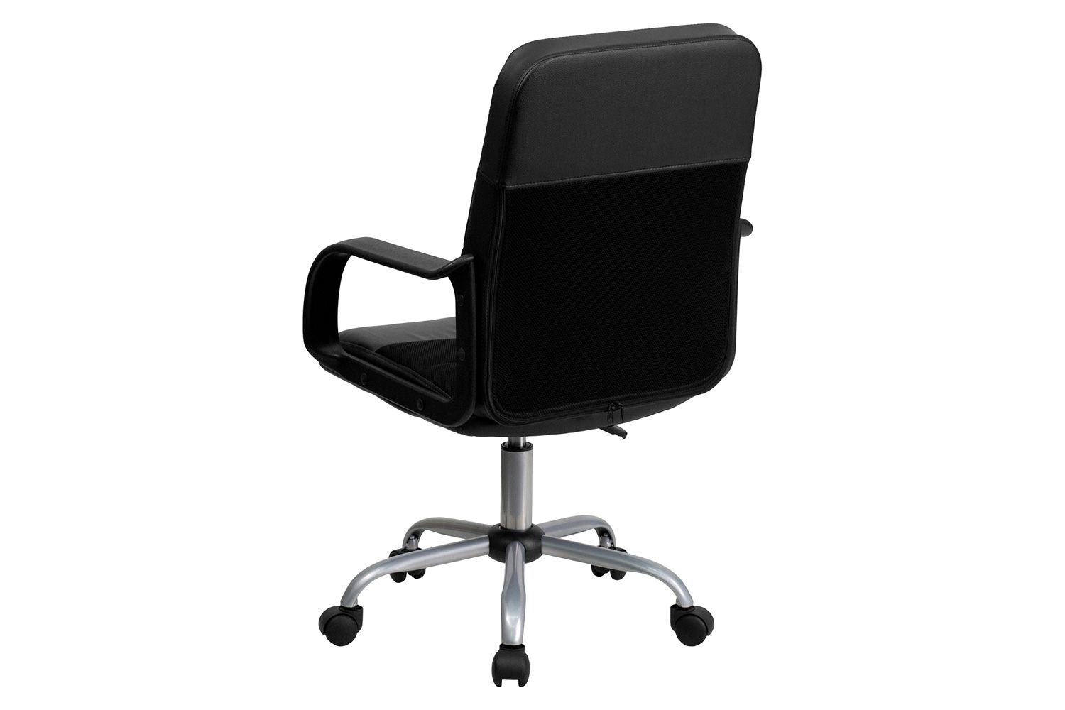 BLNK - Manor LeatherSoft Mid-Back Mesh Swivel Task Office Chair with Arms