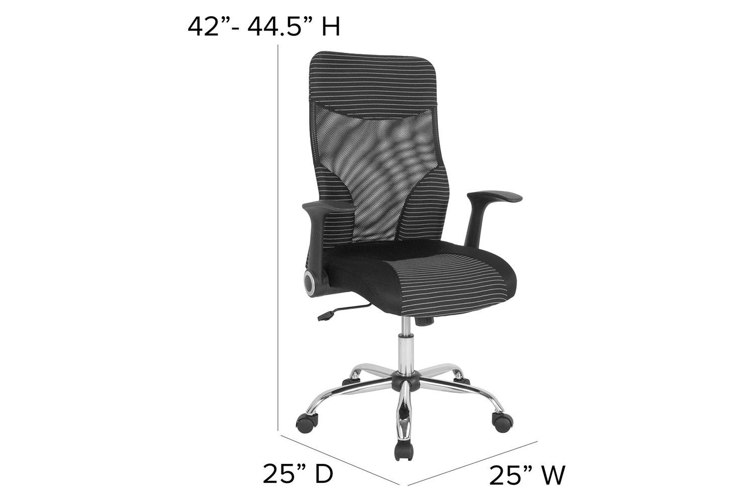 BLNK - Milford High-Back Ergonomic Office Chair with Contemporary Mesh Design in Black and White