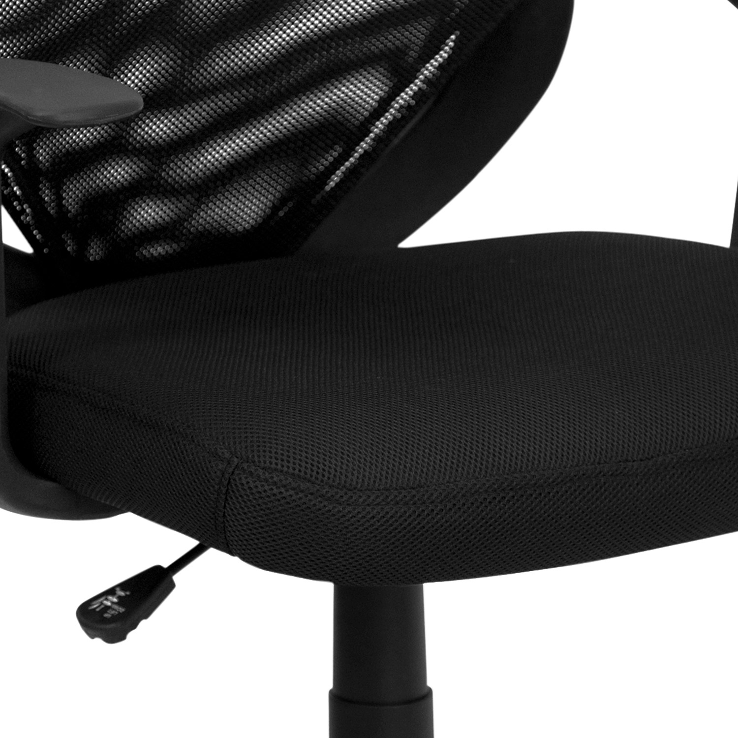 BLNK - Norris Mid-Back Mesh Tapered Back Swivel Task Office Chair with T-Arms