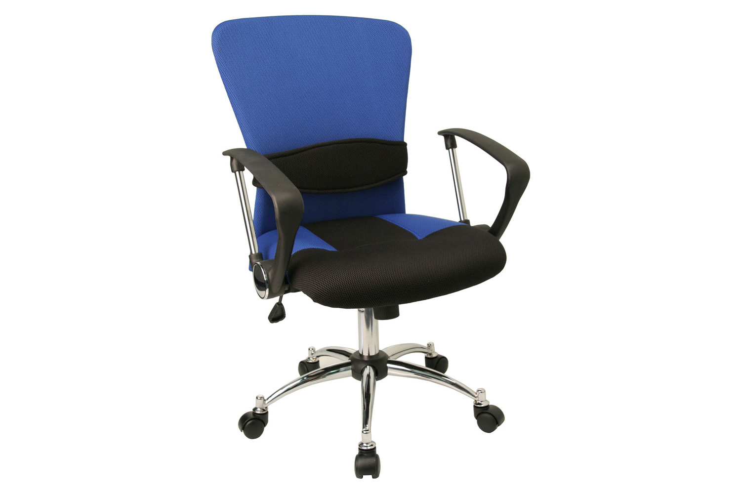 BLNK Mindy Mid-Back Mesh Swivel Task Office Chair with Adjustable Lumbar Support and Arms