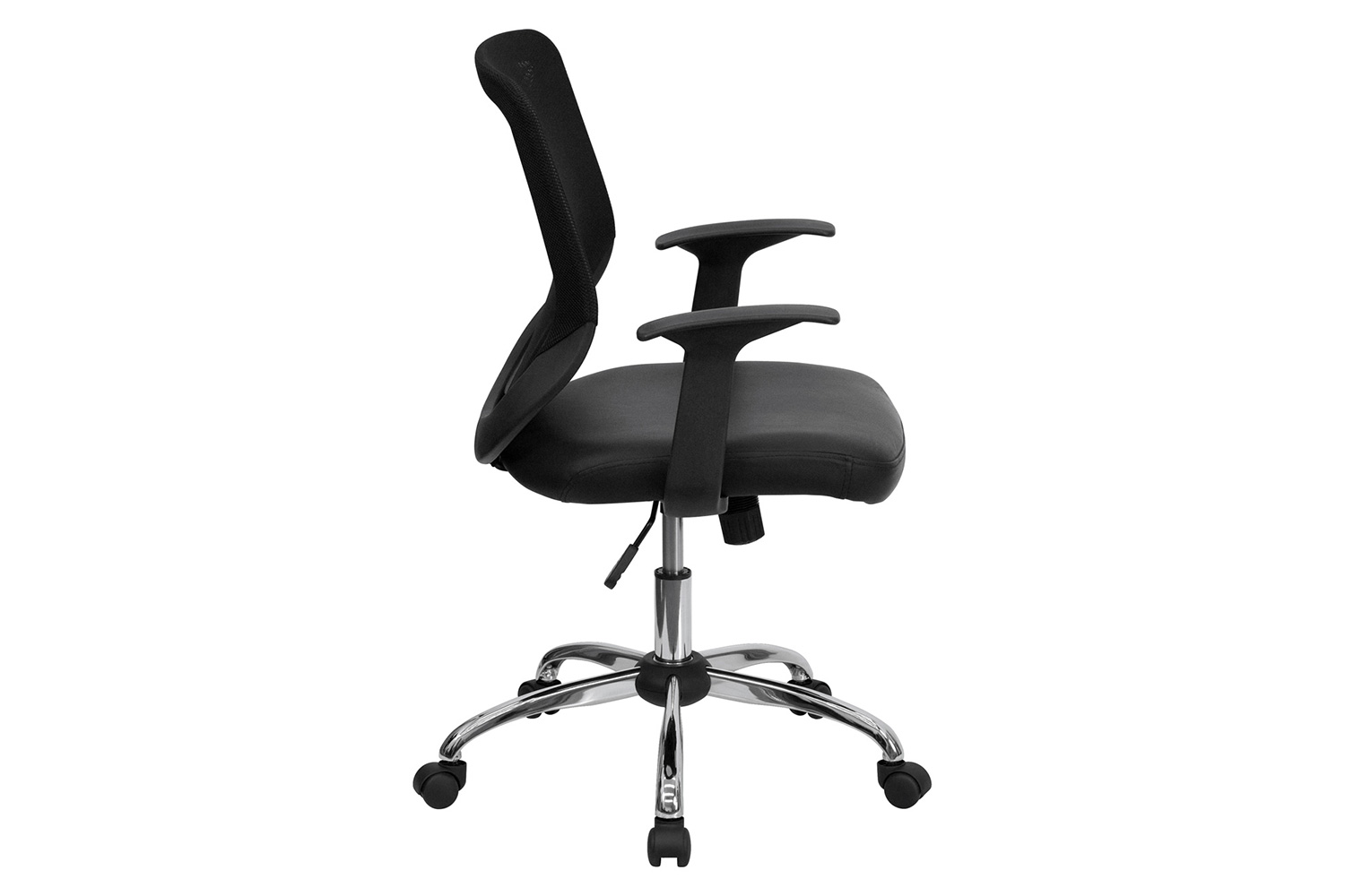 BLNK - Norris Mid-Back Mesh Tapered Back Swivel Task Office Chair with Seat, Chrome Base and T-Arms