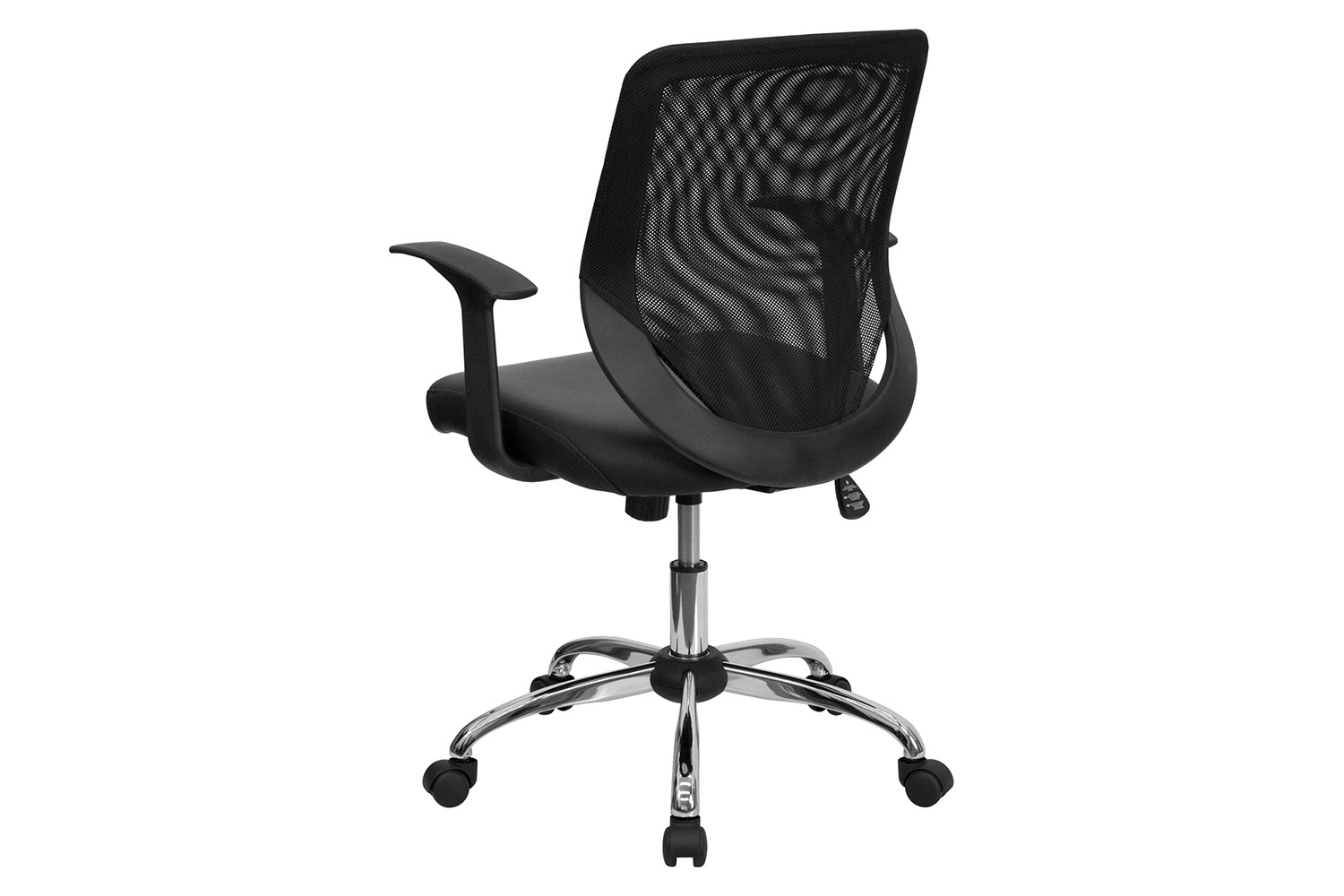 BLNK - Norris Mid-Back Mesh Tapered Back Swivel Task Office Chair with Seat, Chrome Base and T-Arms