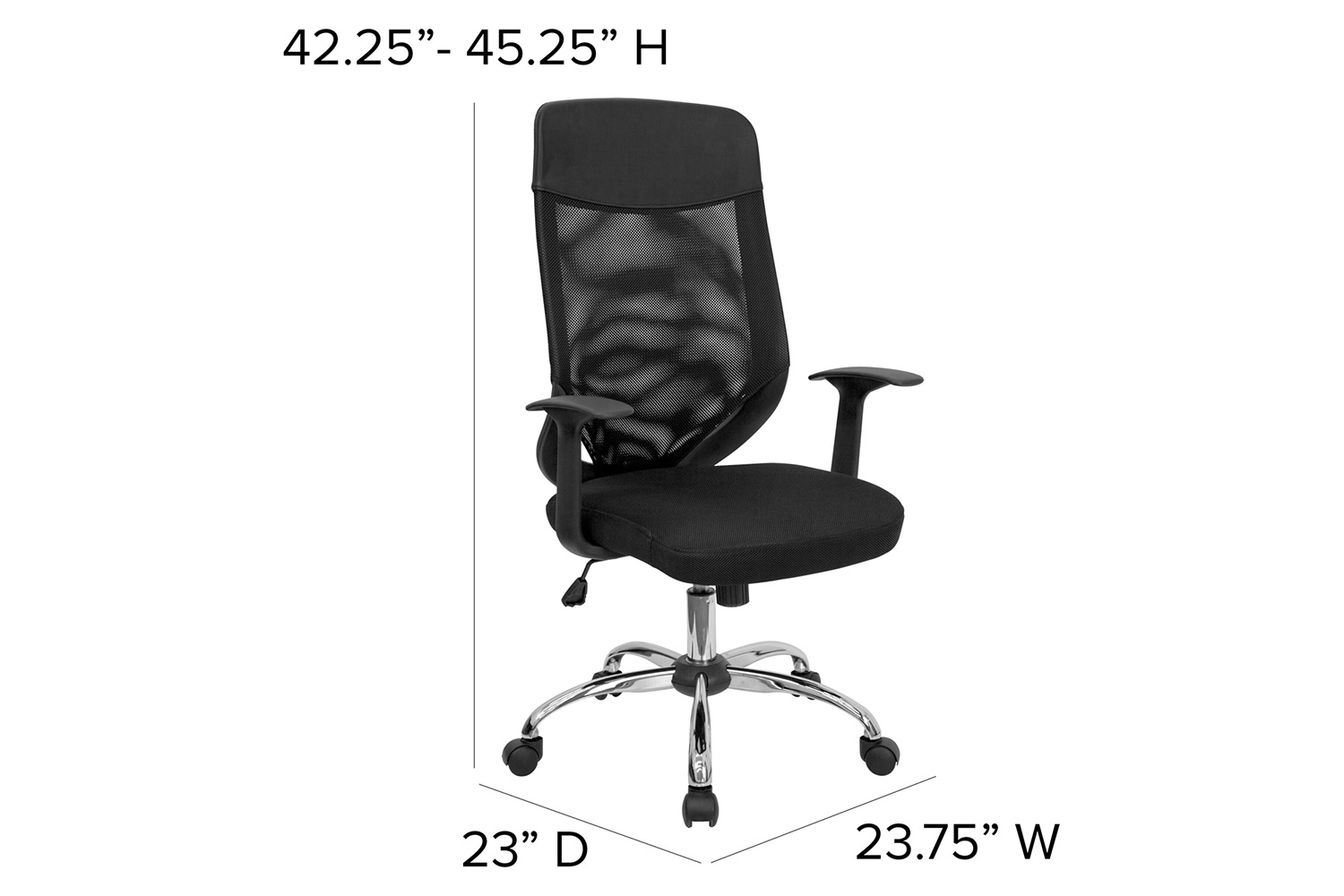 BLNK - Noreen High-Back Mesh Executive Swivel Office Chair with Arms