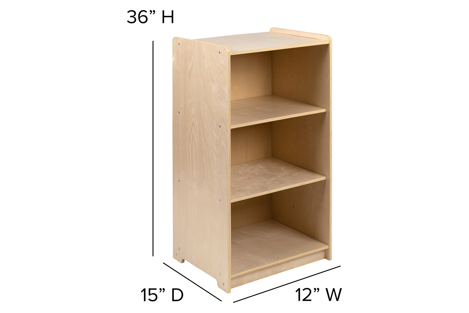 BLNK - Hercules Wooden 3 Section School Classroom Storage Cabinet