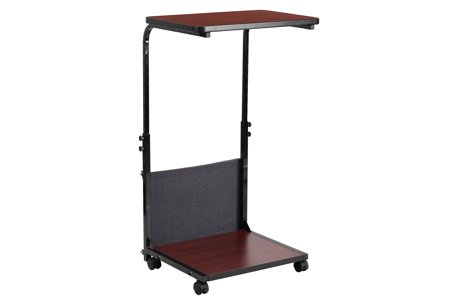 BLNK - Stand-Up Mahogany Computer Ergonomic Desk with Removable Pouch