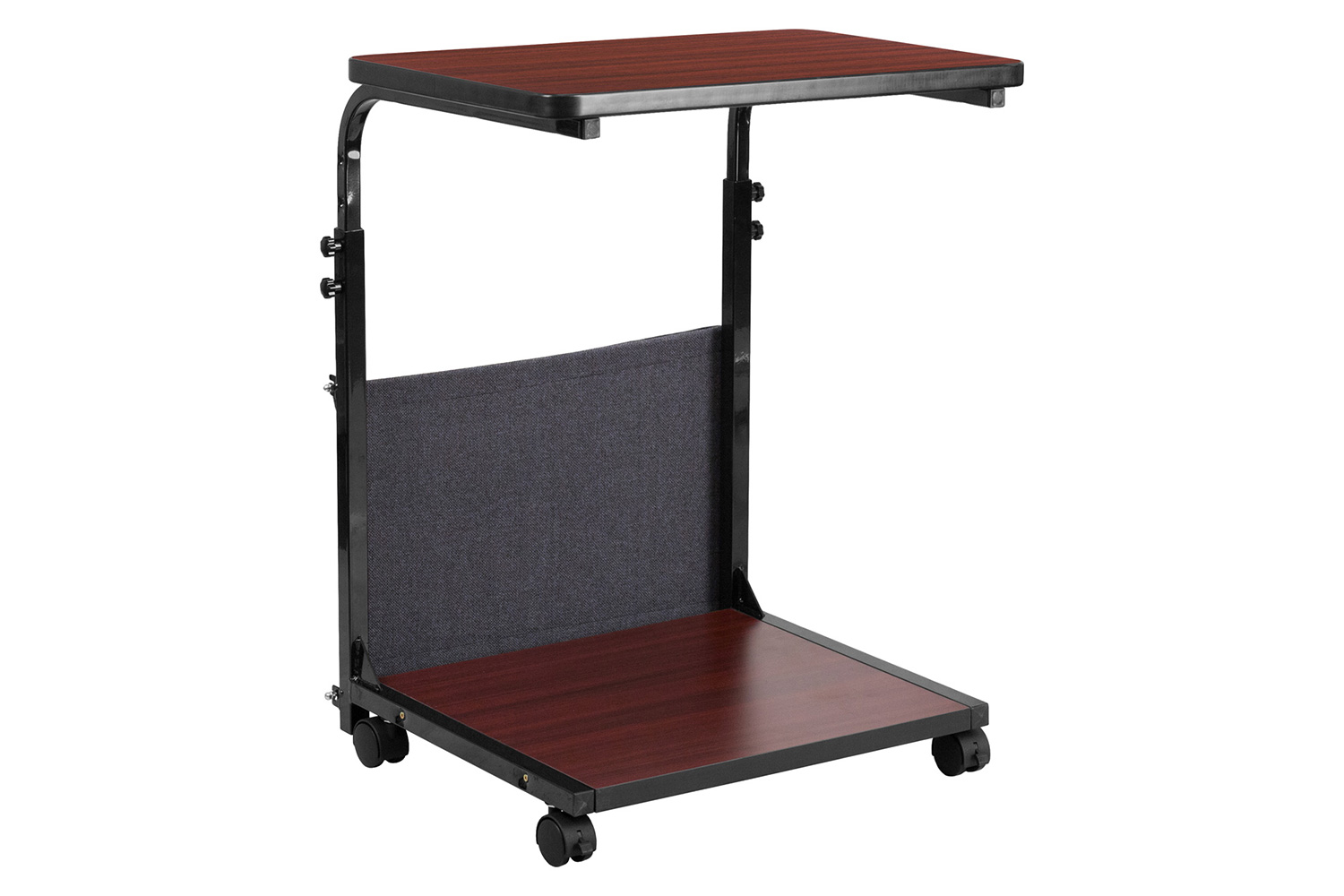 BLNK - Stand-Up Mahogany Computer Ergonomic Desk with Removable Pouch