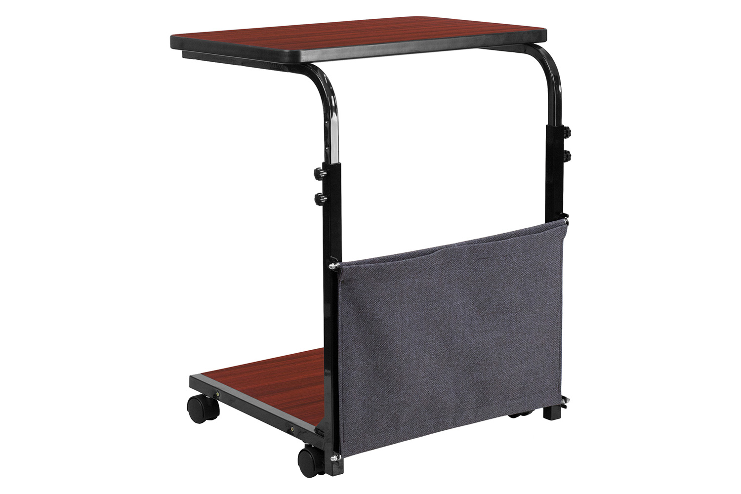 BLNK - Stand-Up Mahogany Computer Ergonomic Desk with Removable Pouch