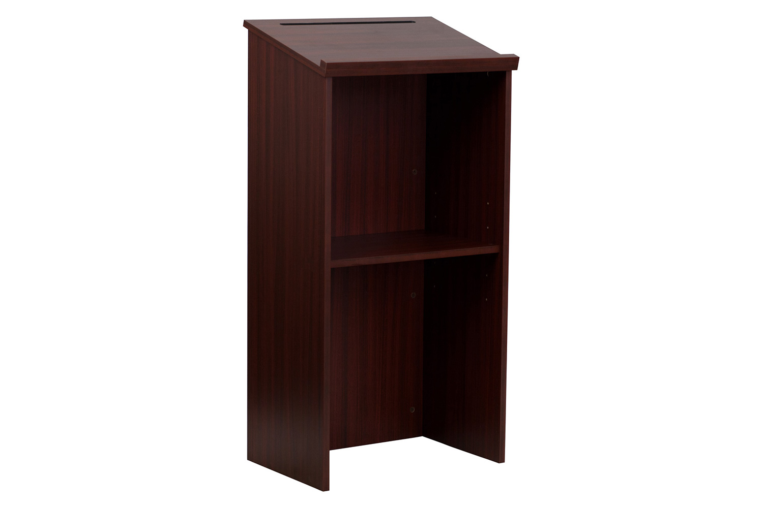 BLNK Mysta Laminate Stand-Up Lectern - Mahogany