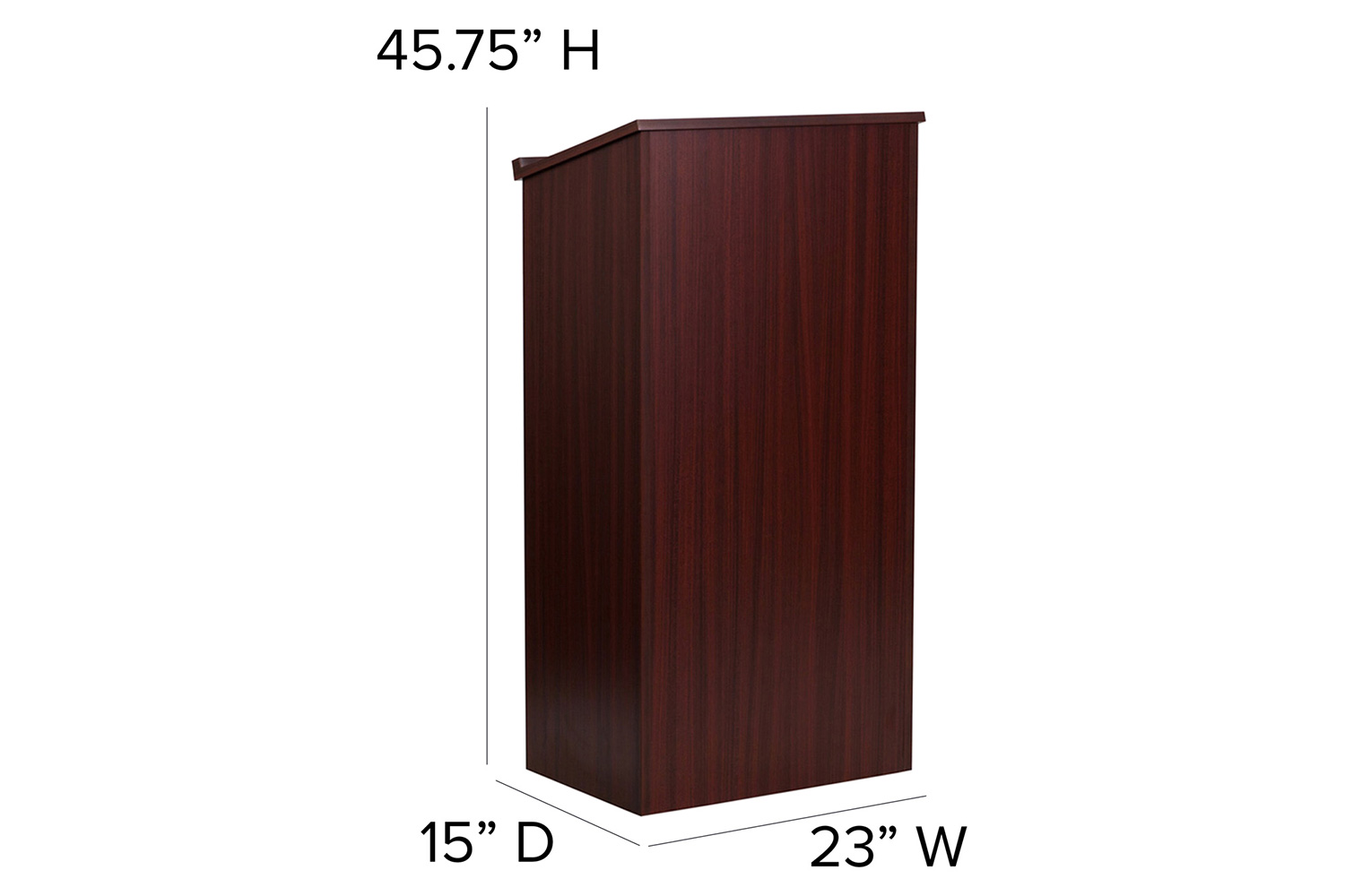 BLNK Mysta Laminate Stand-Up Lectern - Mahogany