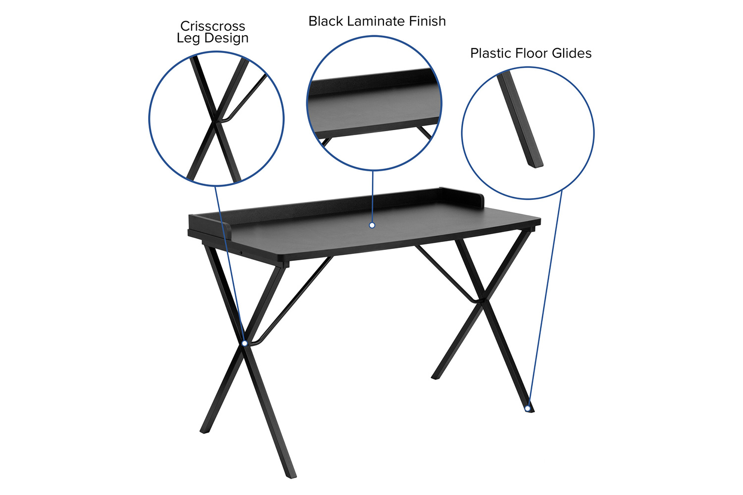 BLNK Computer Desk - Black