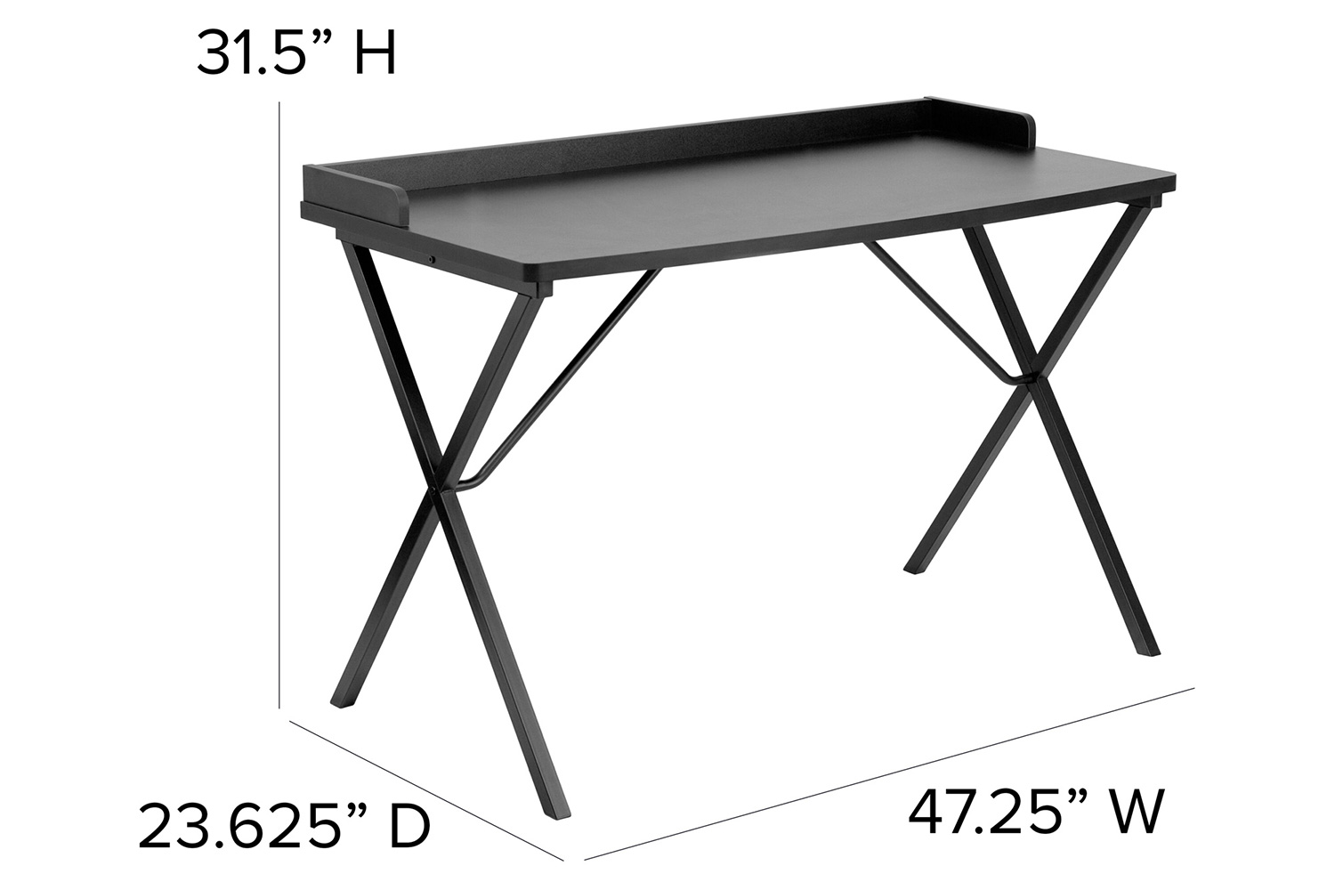 BLNK Computer Desk - Black