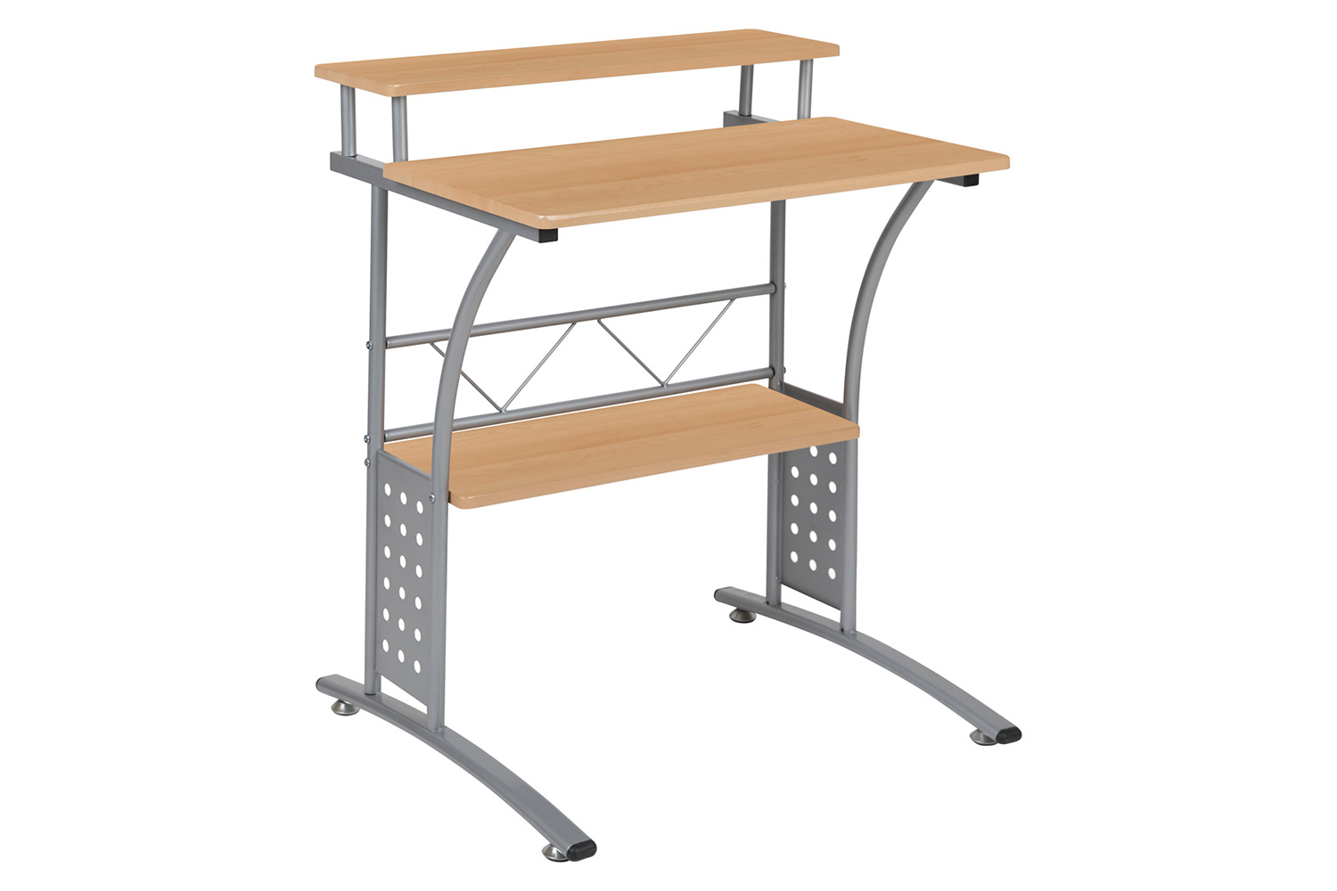 BLNK Clifton Computer Desk with Top and Lower Storage Shelves