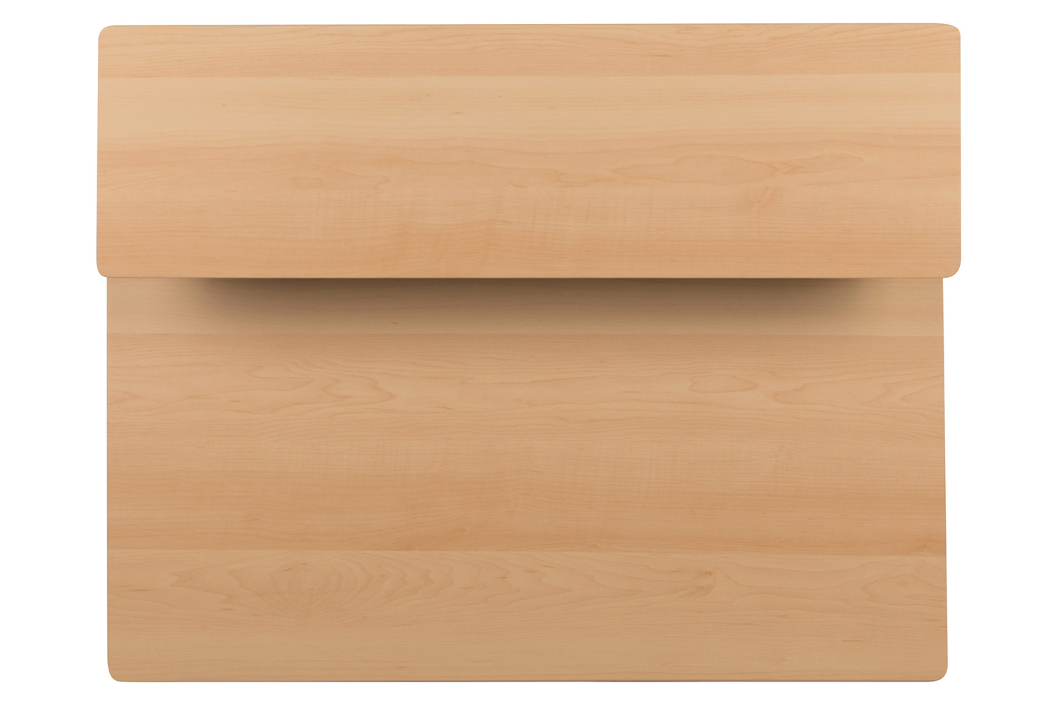 BLNK Clifton Computer Desk with Top and Lower Storage Shelves - Maple