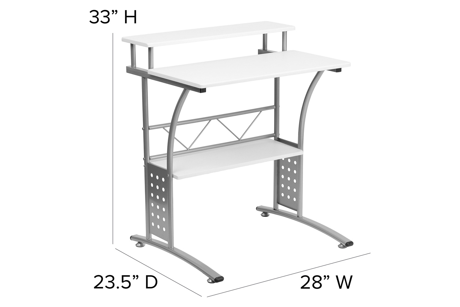 BLNK Clifton Computer Desk - White