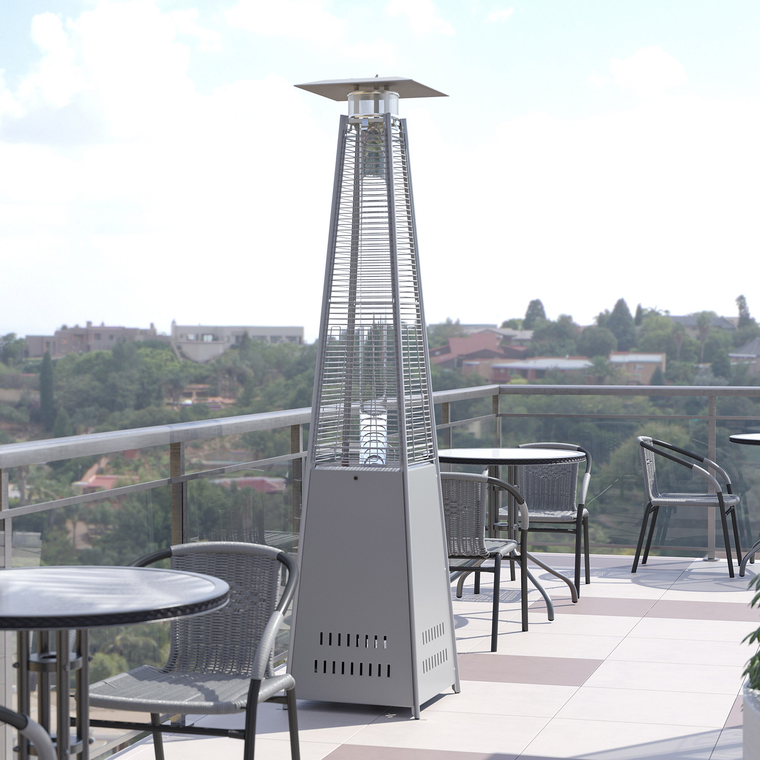 BLNK Sol Commercial Stainless Steel 42000 BTU Patio Outdoor Heating