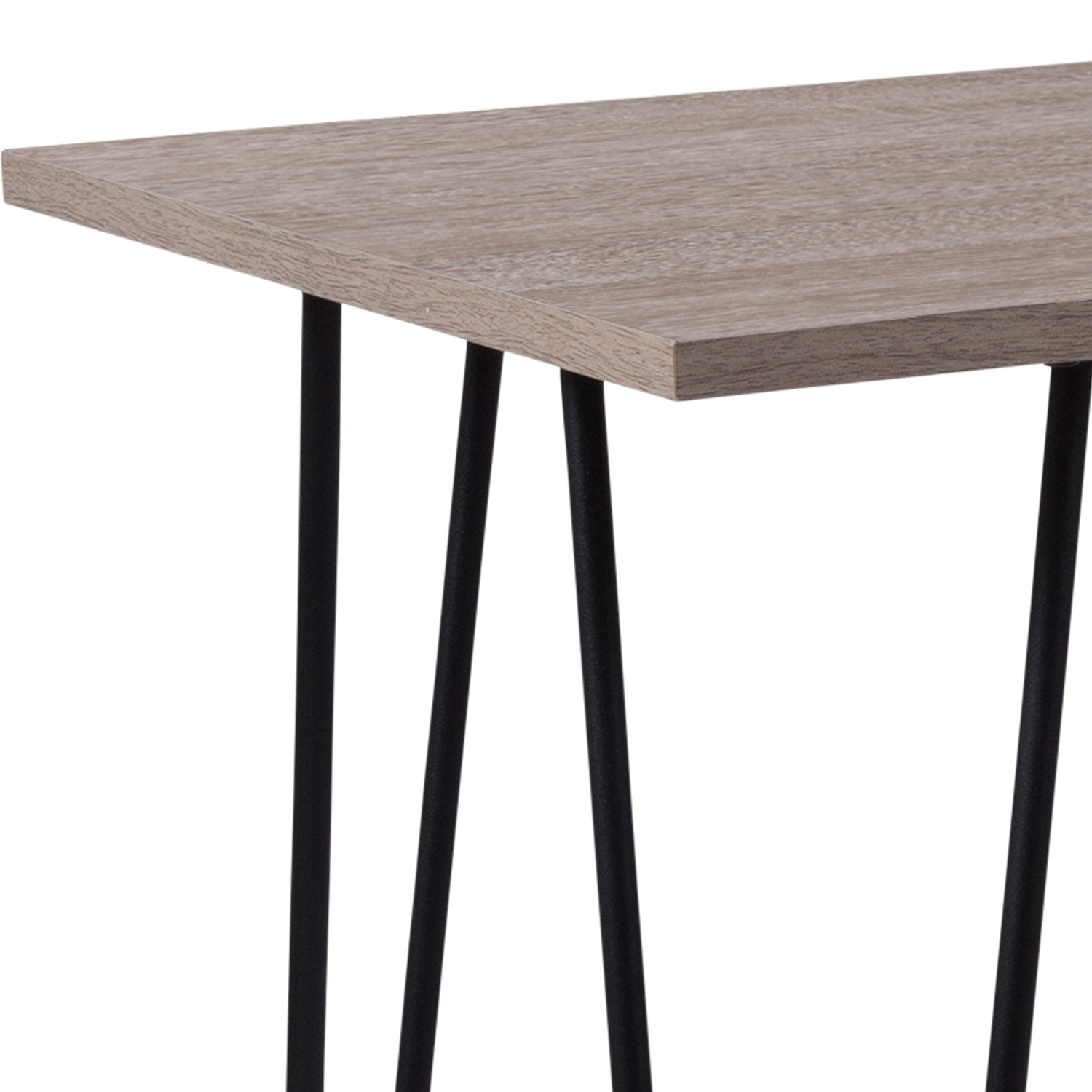 BLNK - Oak Park Collection Console Table with Black Metal Legs