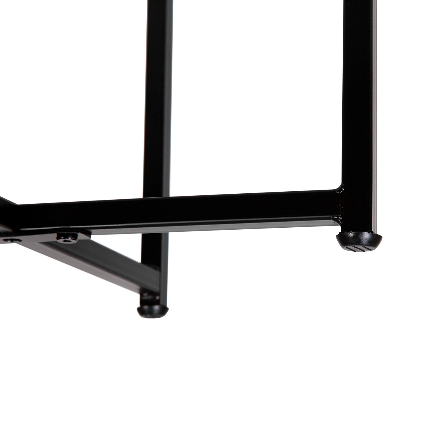 BLNK™ Hampstead Collection Modern End Table with White Laminate Top - Matte Black