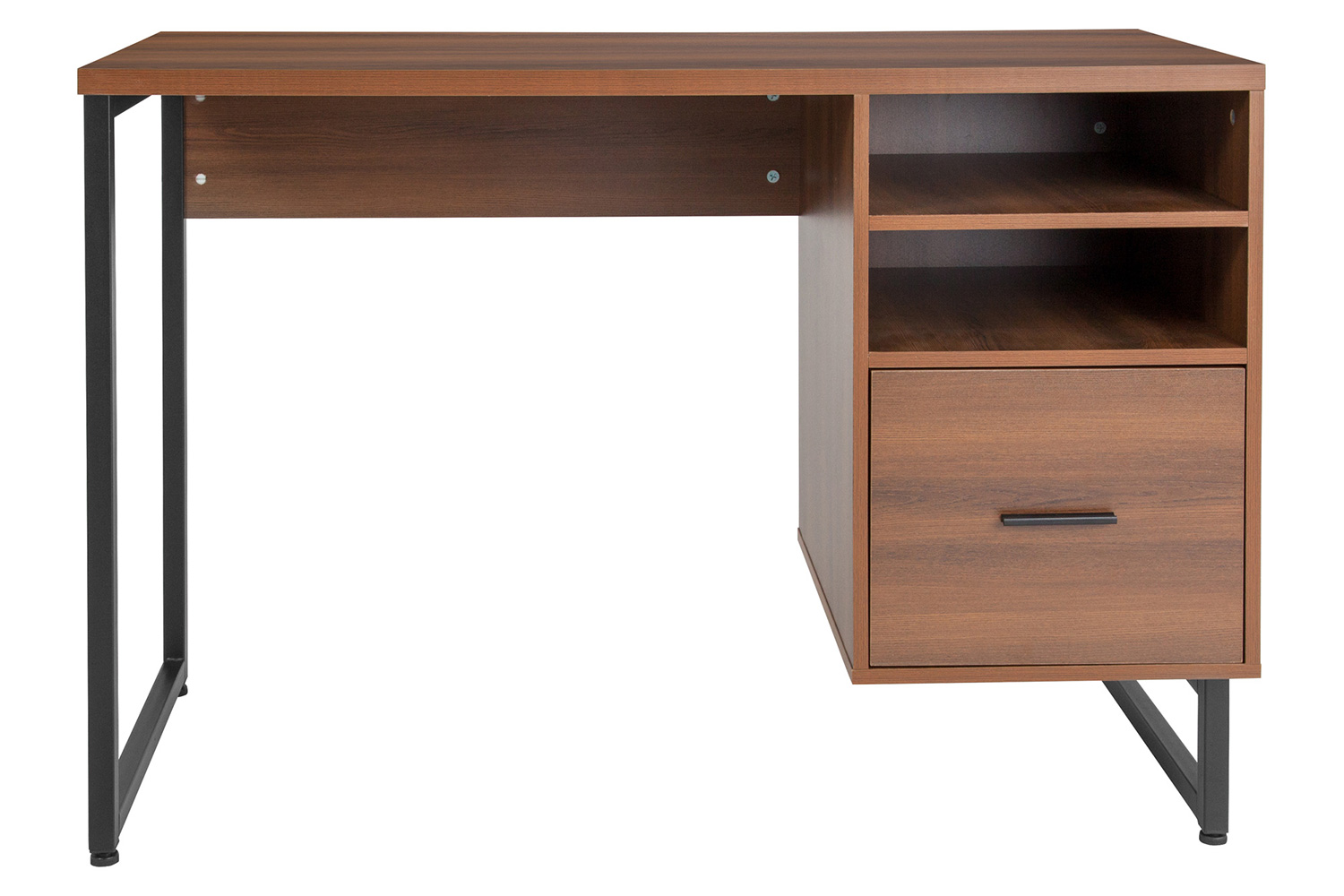 BLNK - Lincoln Collection Computer Desk in Rustic Wood Grain Finish