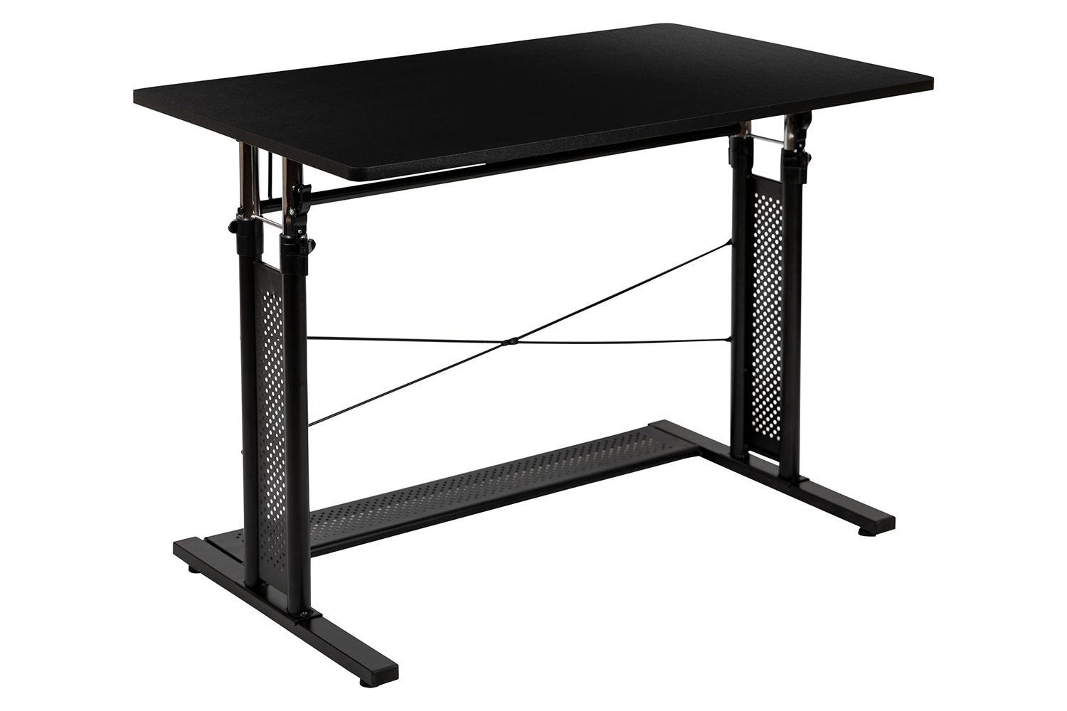 BLNK Fairway Height Adjustable Sit to Stand Home Office Desk - Black