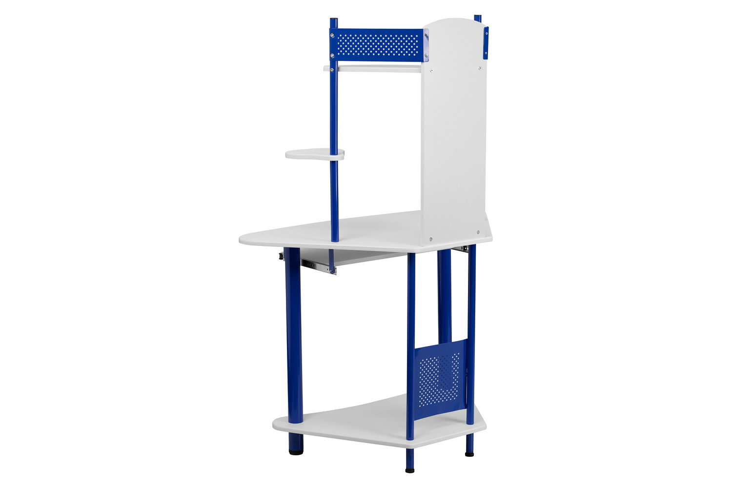 BLNK Walker Corner Computer Desk with Hutch - Blue