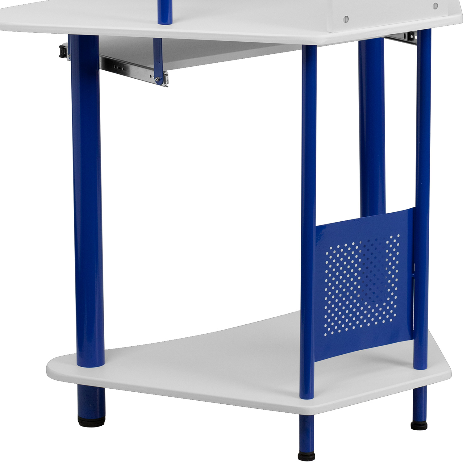 BLNK Walker Corner Computer Desk with Hutch - Blue