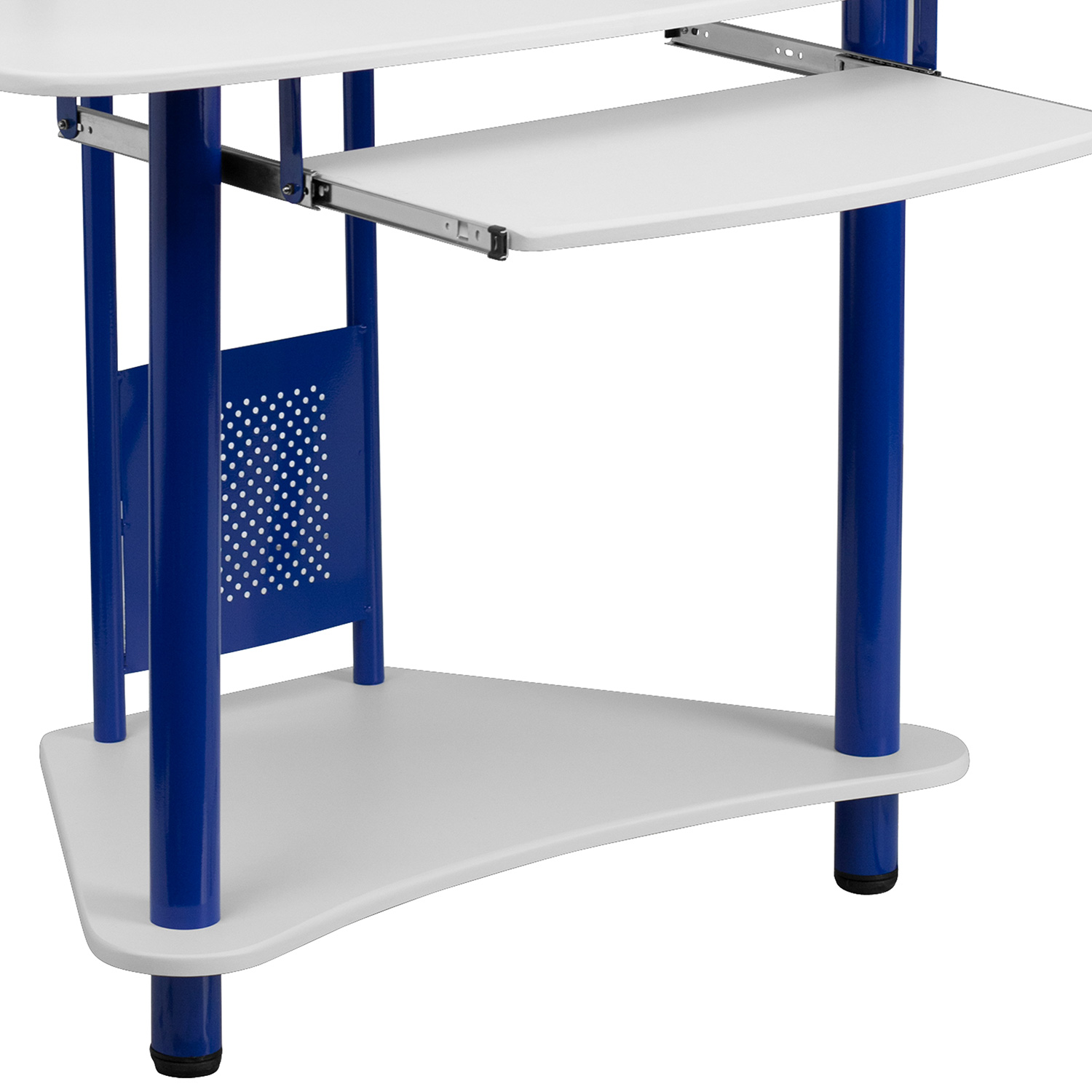 BLNK Walker Corner Computer Desk with Hutch - Blue