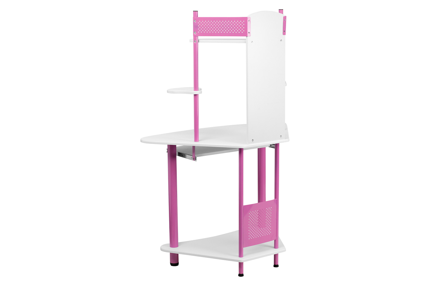 BLNK - Walker Corner Computer Desk with Hutch in Pink