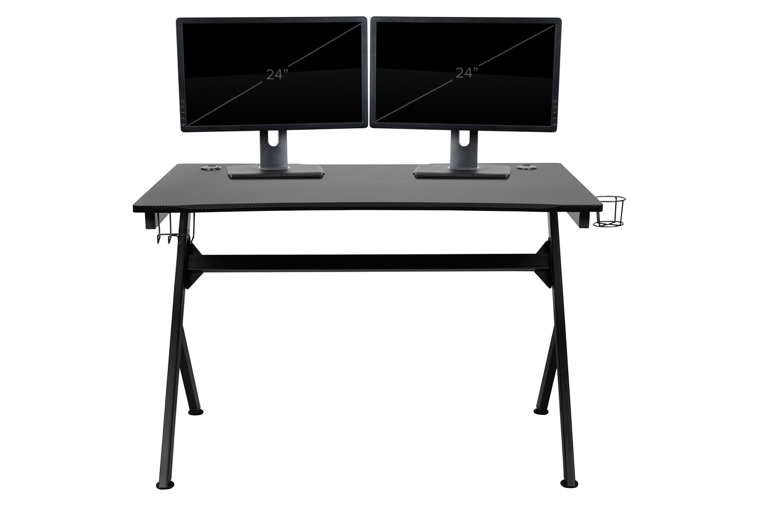 BLNK - Duncan Gaming Desk Computer Table Gamer Workstation with Headphone Holder and 2 Cable Management Holes