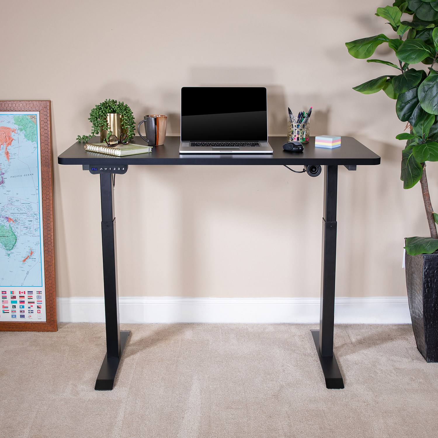 BLNK Tanner Electric Height Adjustable Standing Desk - Black