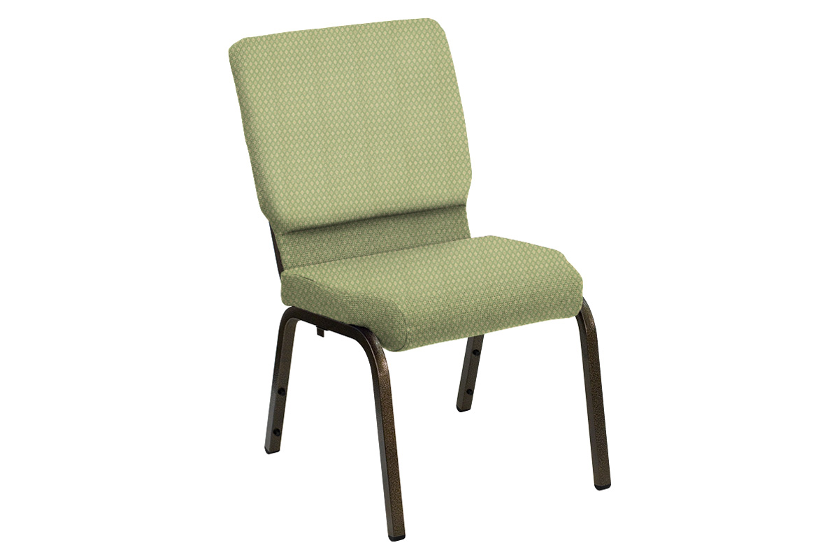 BLNK HERCULES Series Church Chair in Bedford with Gold Vein Frame