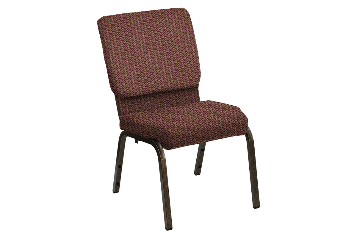 BLNK HERCULES Series Church Chair in Mission with Gold Vein Frame