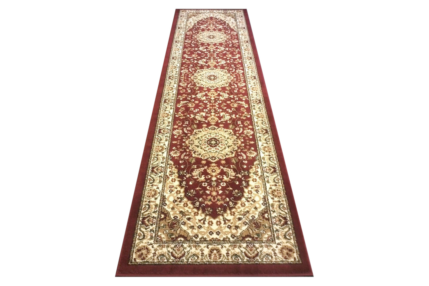 BLNK™ Mersin Collection Persian Style Olefin Area Rug with Jute Backing - Burgundy, 2'W x 7'L