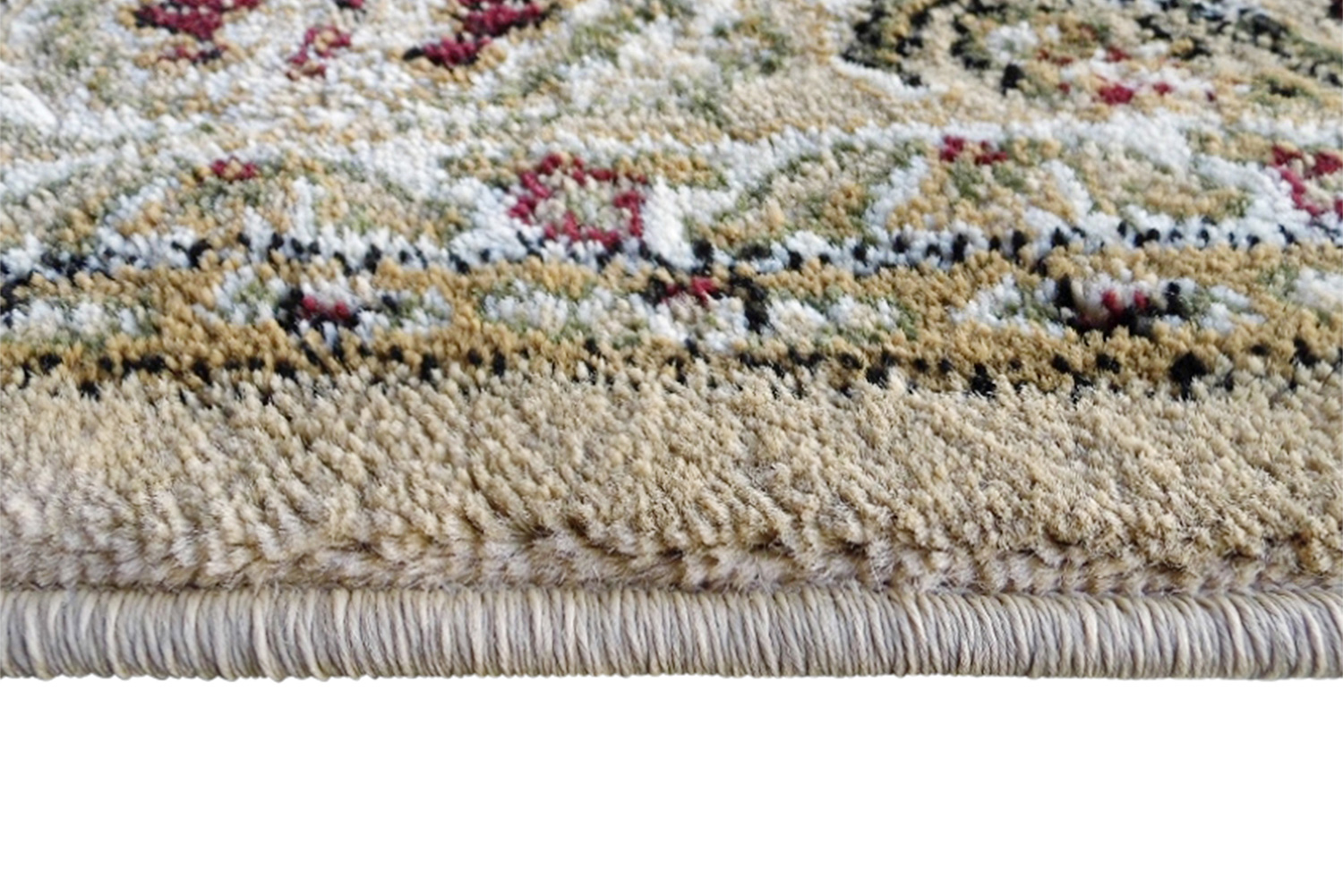 BLNK™ Mersin Collection Persian Style Octagon Olefin Area Rug with Jute Backing - Ivory, 7'W x 7'L