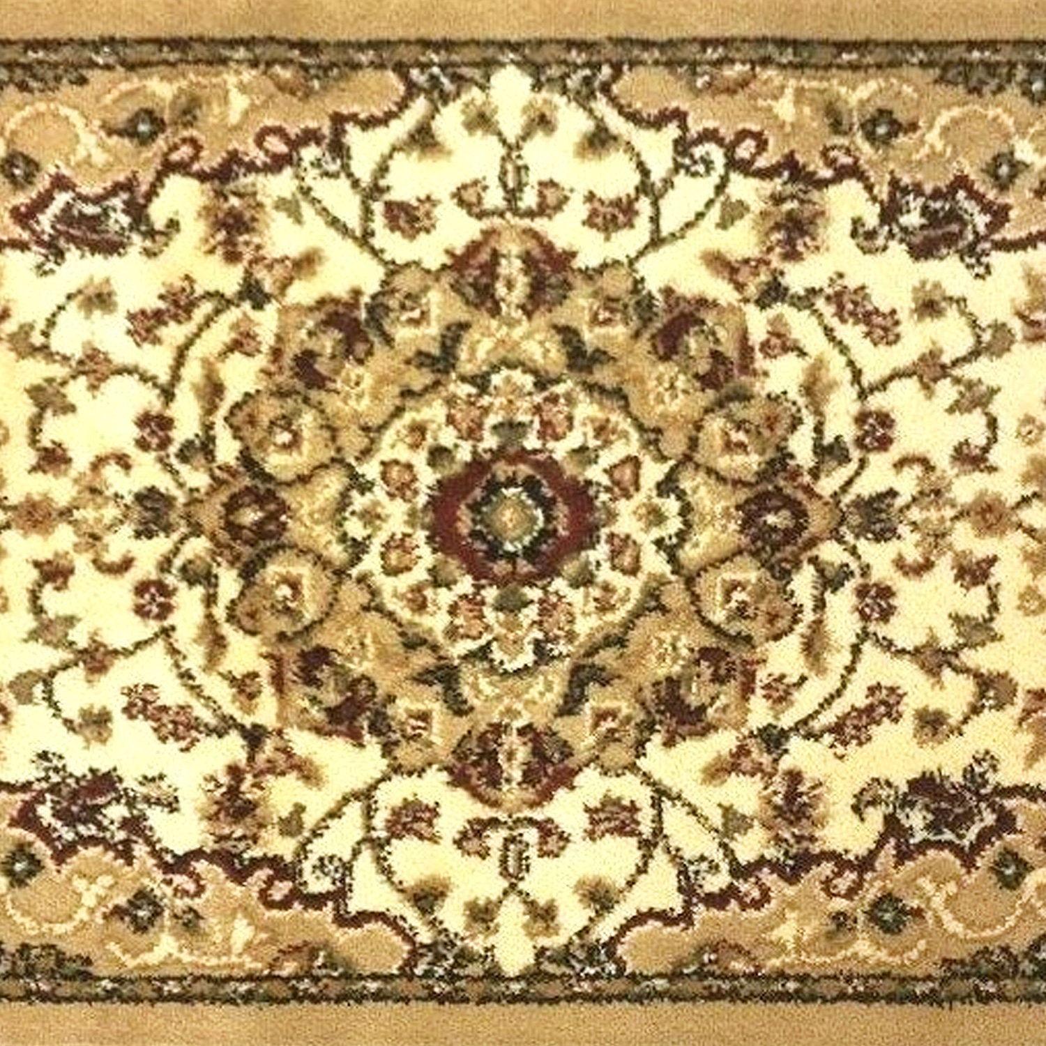 BLNK™ Mersin Collection Persian Style Olefin Area Rug with Jute Backing - Ivory, 2'W x 3'L