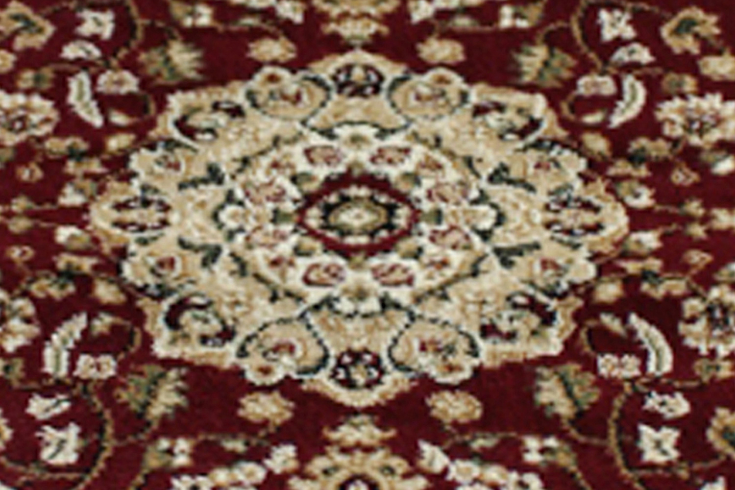 BLNK™ Mersin Collection Persian Style Olefin Area Rug with Jute Backing - Burgundy, 3'W x 15'L