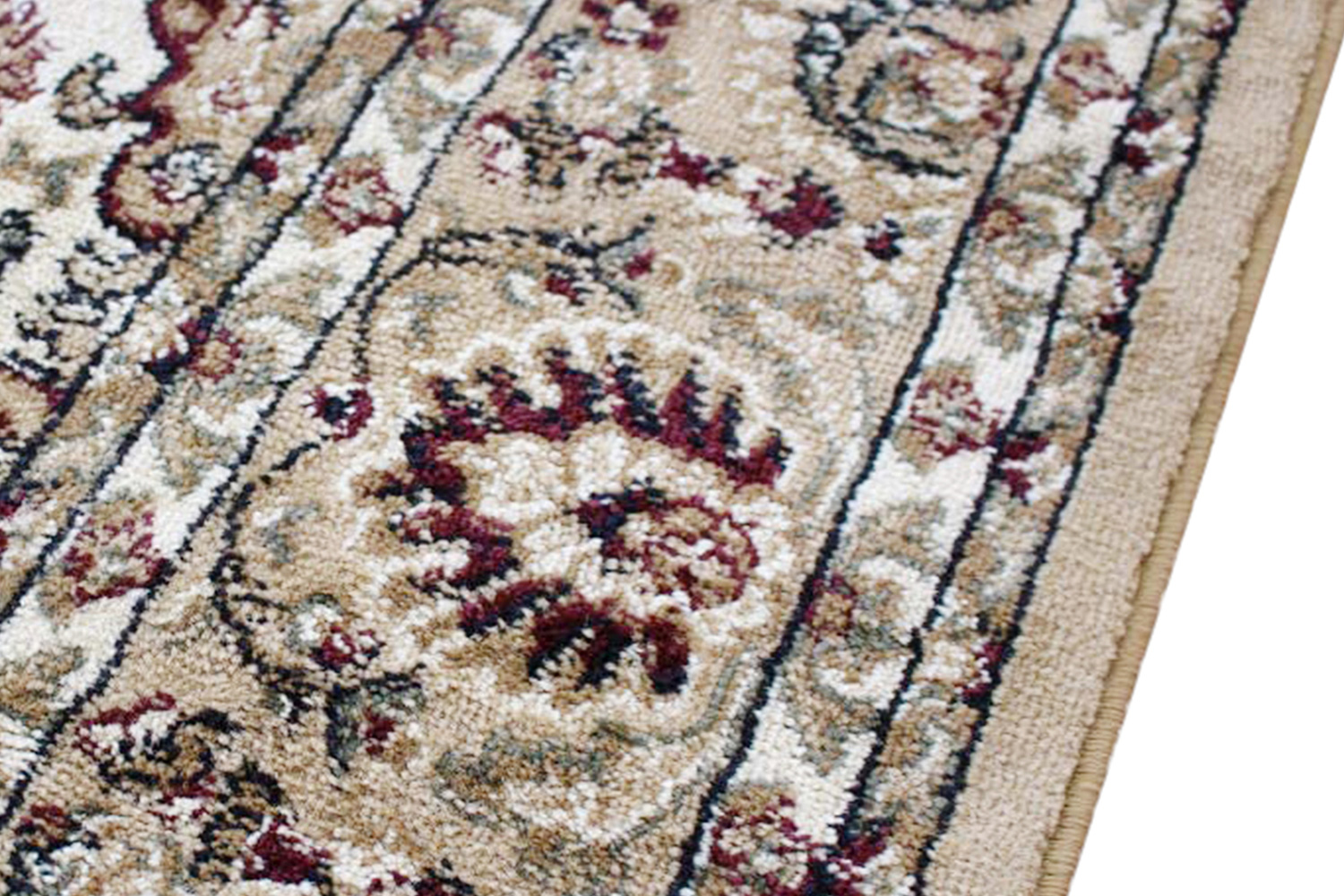 BLNK™ Mersin Collection Persian Style Square Olefin Area Rug with Jute Backing - Ivory, 7'W x 7'L