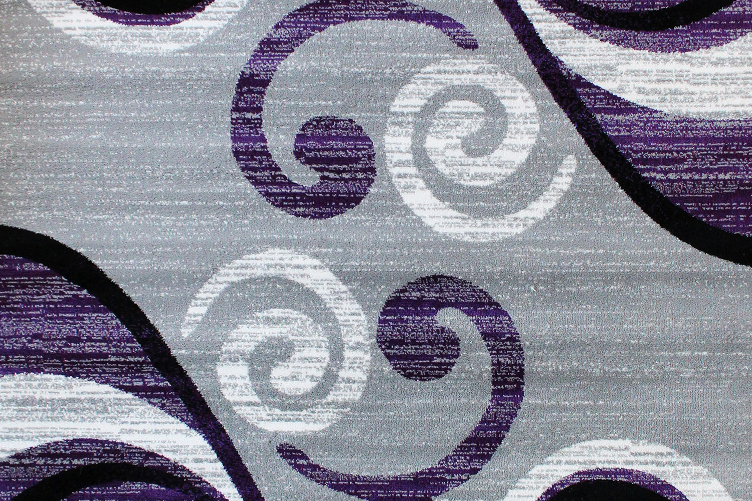 BLNK Valli Collection Abstract Olefin Area Rug with Jute Backing - Purple, 6'W x 9'L