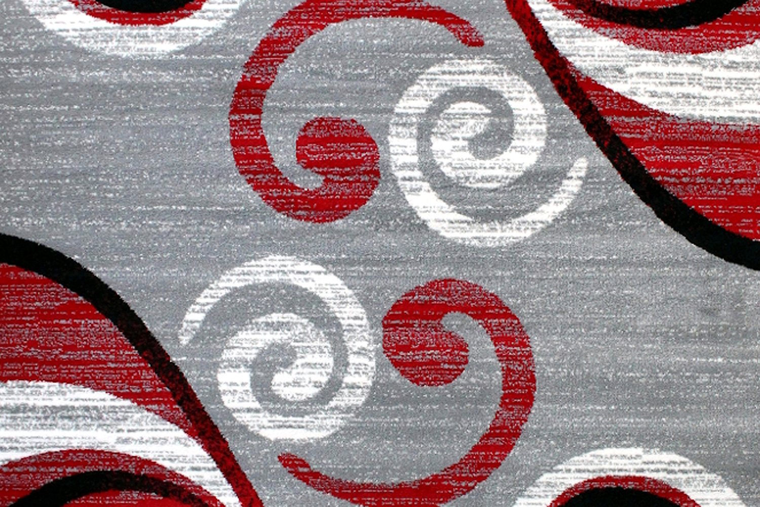 BLNK Valli Collection Abstract Olefin Area Rug with Jute Backing - Red, 6'W x 9'L