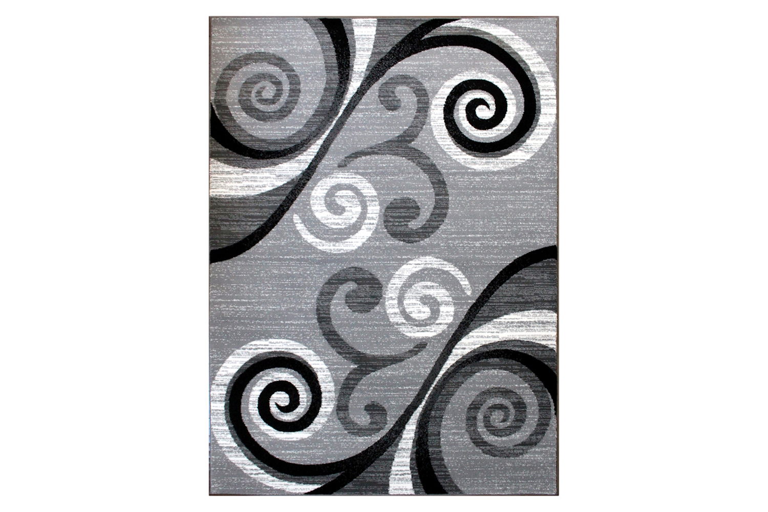 BLNK Valli Collection Abstract Olefin Area Rug with Jute Backing - Gray, 8'W x 10'L