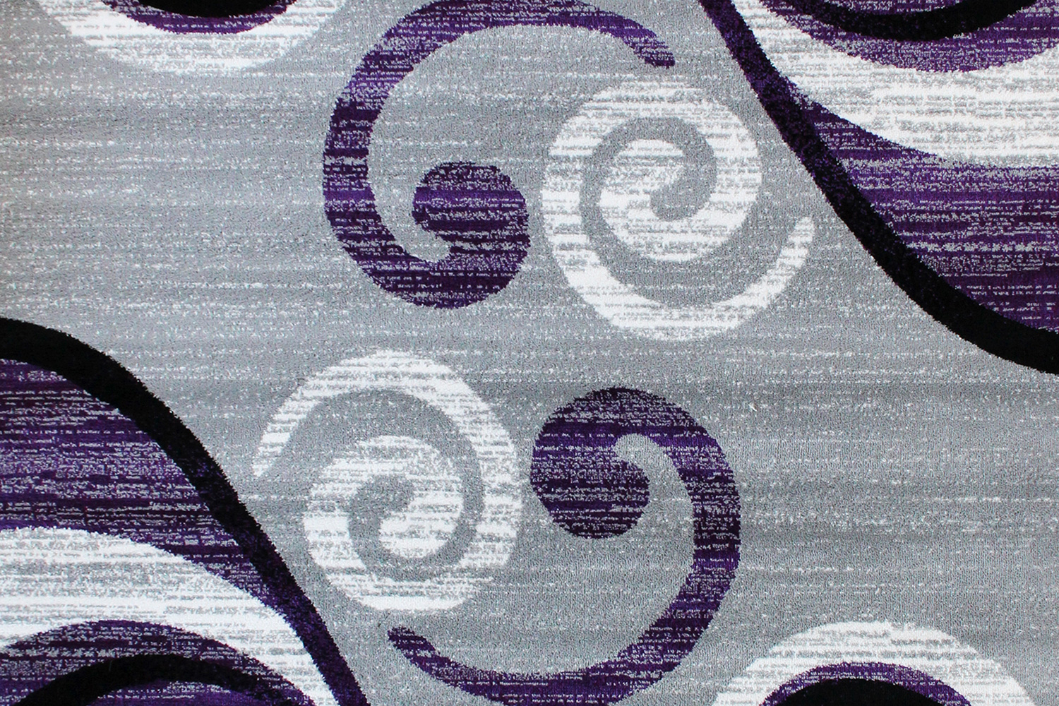 BLNK Valli Collection Abstract Olefin Area Rug with Jute Backing - Purple, 8'W x 10'L