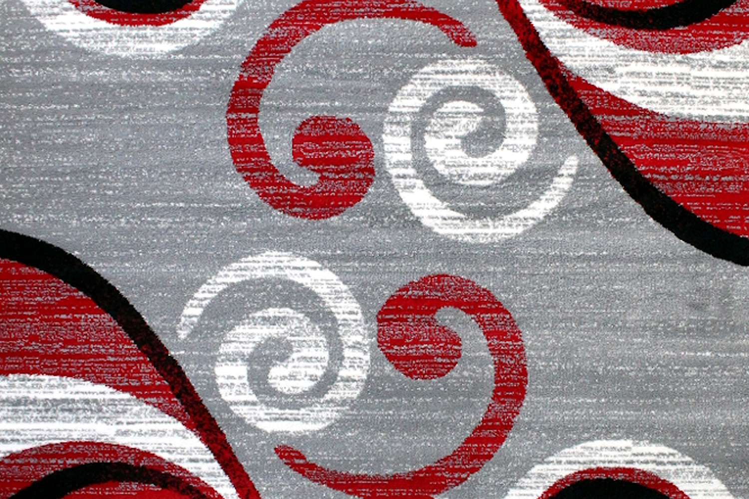 BLNK Valli Collection Abstract Olefin Area Rug with Jute Backing - Red, 8'W x 10'L