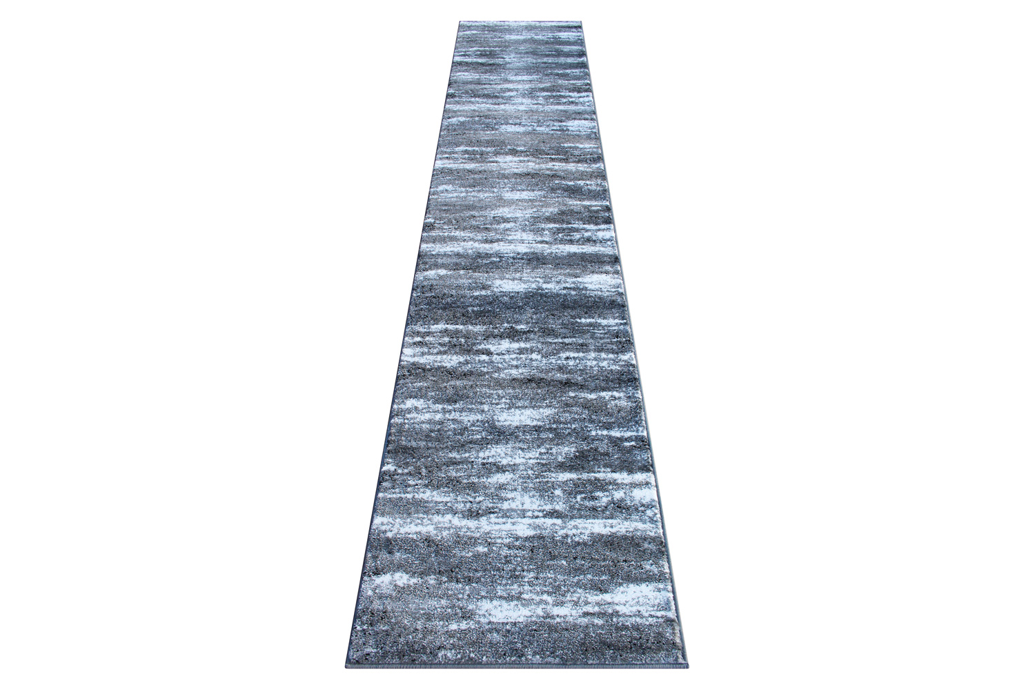 BLNK Marian Collection Olefin Distressed Area Rug with Jute Backing - Gray, 2'W x 11'L