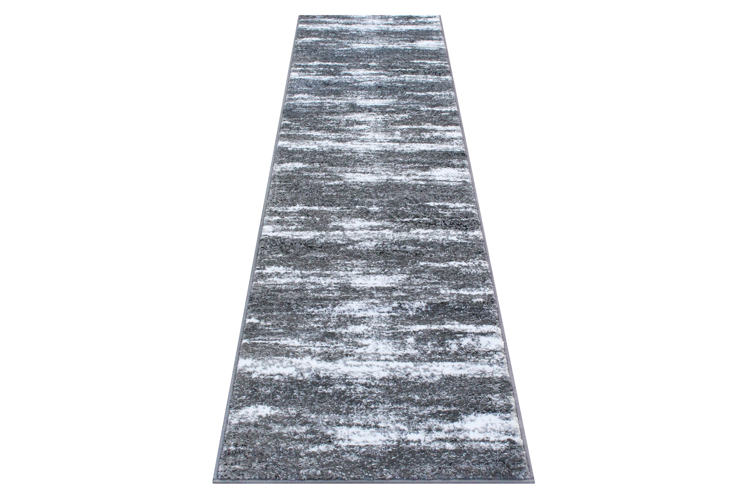 BLNK Marian Collection Olefin Distressed Area Rug with Jute Backing - Gray, 2'W x 7'L