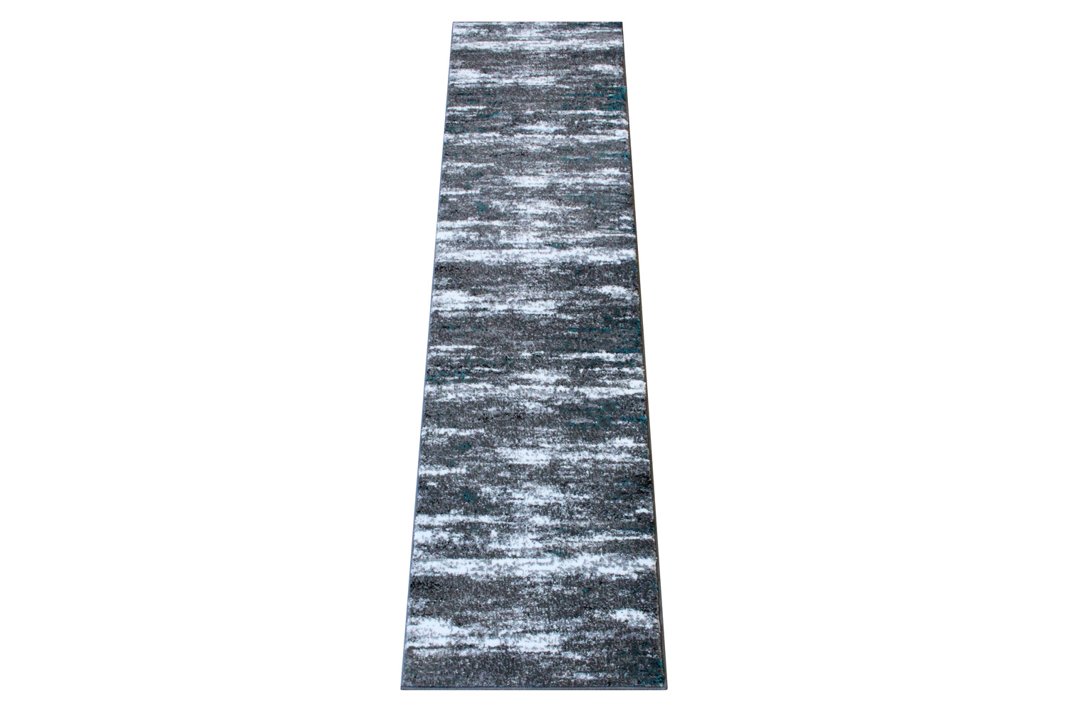 BLNK Marian Collection Olefin Distressed Area Rug with Jute Backing - Turquoise, 2'W x 7'L