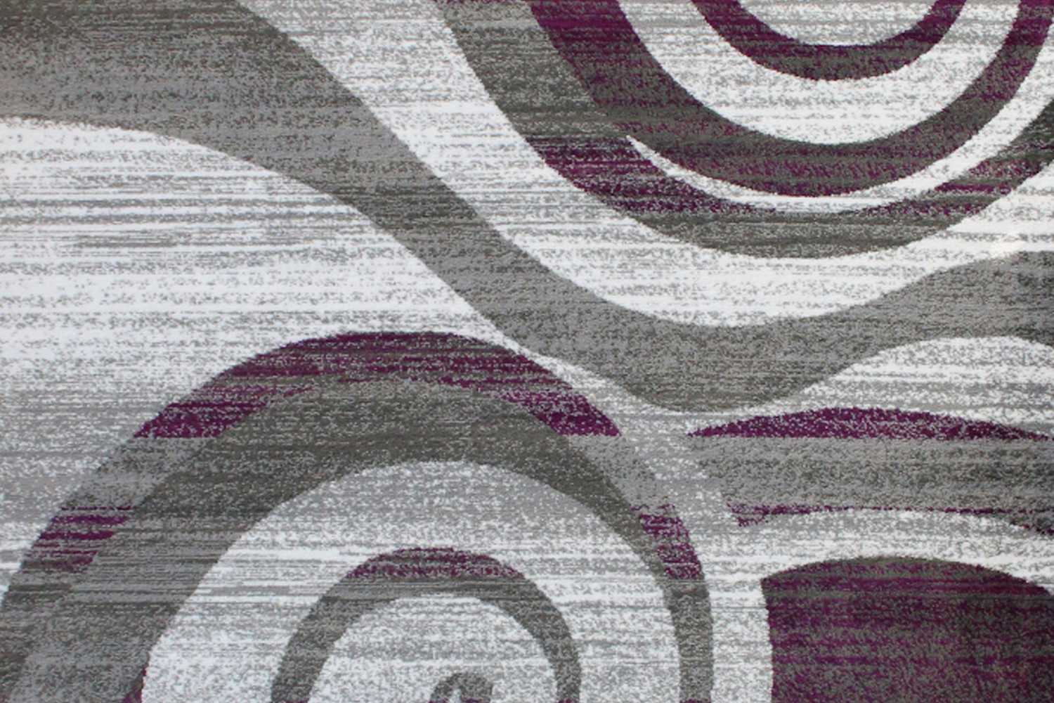 BLNK Cirrus Collection Olefin Swirl Patterned Area Rug with Jute Backing - Purple, 4'W x 5'L