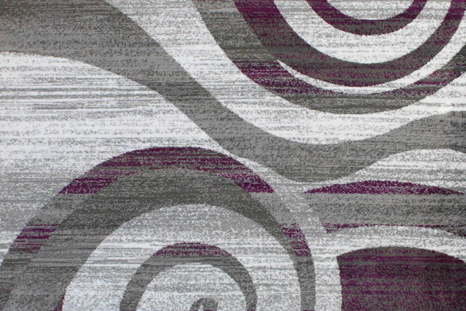 BLNK Cirrus Collection Olefin Swirl Patterned Area Rug with Jute Backing - Purple, 8'W x 10'L