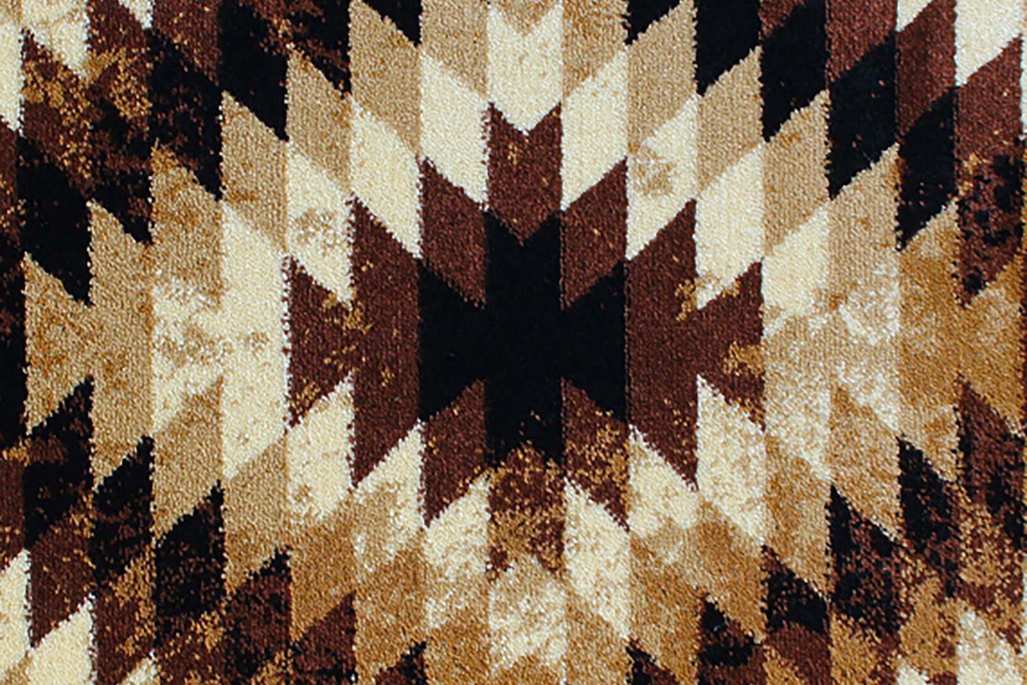 BLNK Teagan Collection Southwestern Style Olefin Area Rug with Jute Backing - Brown, 2'W x 11'L