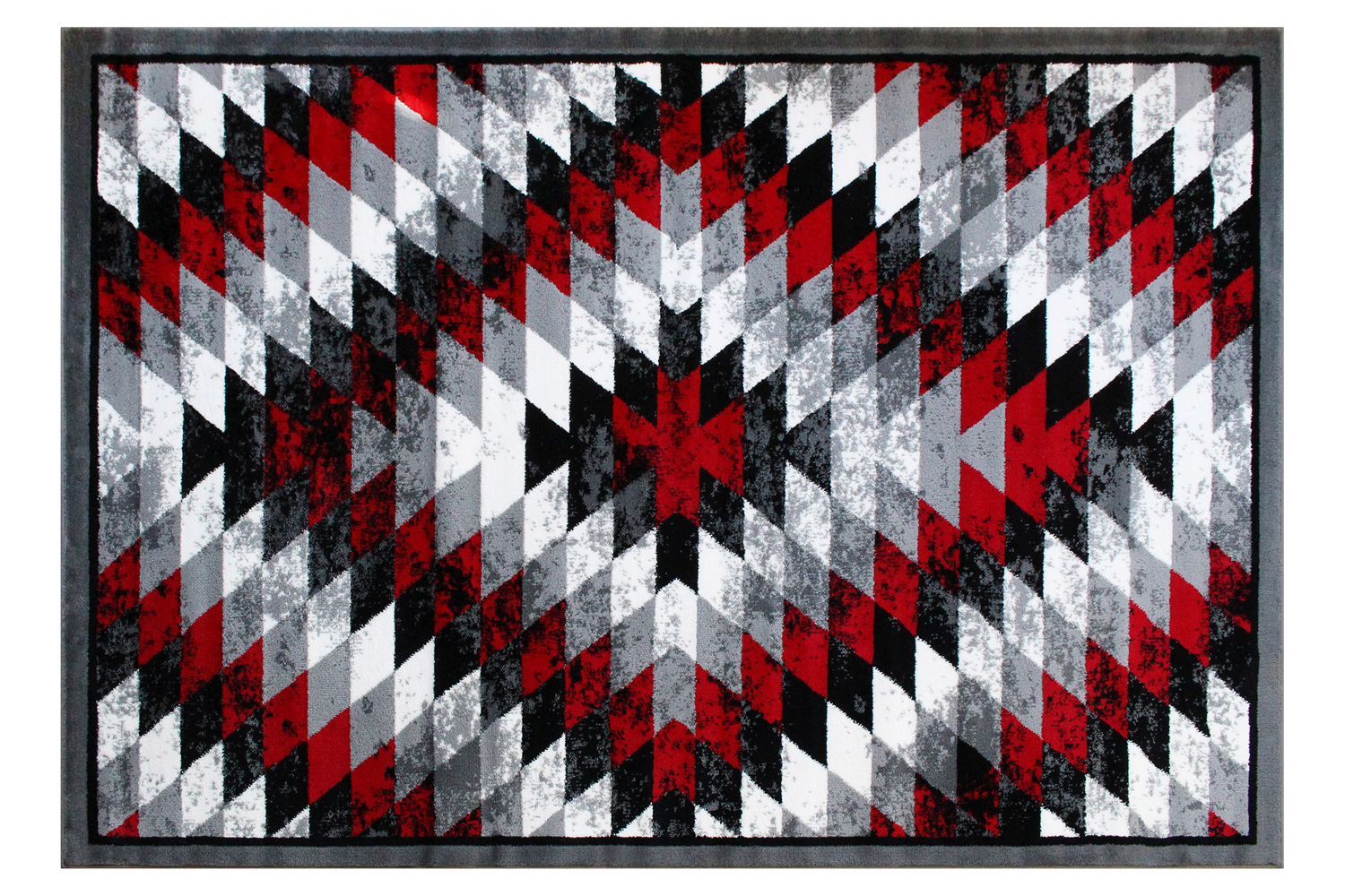 BLNK Teagan Collection Southwestern Style Olefin Area Rug with Jute Backing - Red, 5'W x 7'L